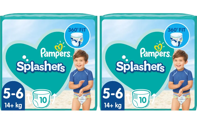 Pampers Windeln Splashers Tragepack Grösse 5-6, 2x 10 Stück
