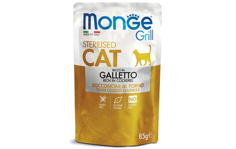 Monge Nassfutter Grill Sterilised Huhn, 85 g