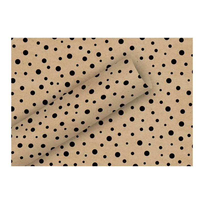 brown + Company Geschenkpapier By naturale Kraft Polka Dots 2 m x 70 cm