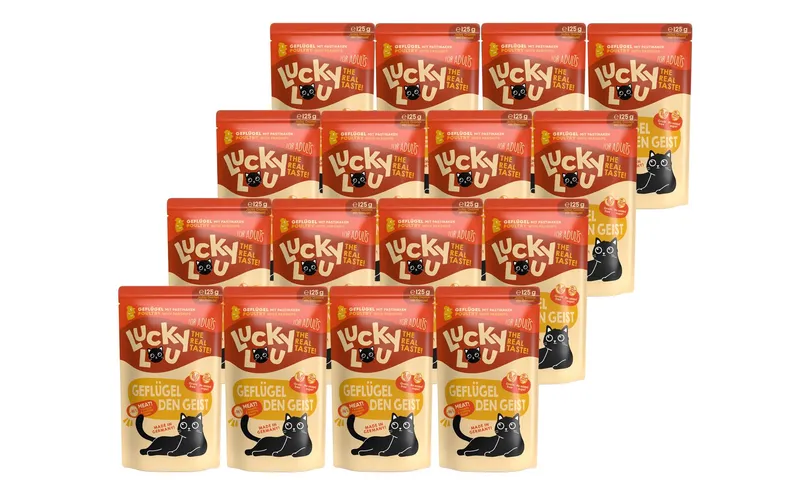Lucky Lou Nassfutter Lifestage Adult Geflügel, 16 x 125 g