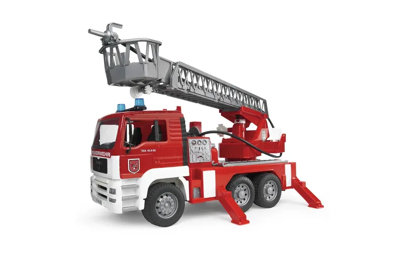 Bruder Spielwaren Feuerwehr avec Drehleiter MAN TGA