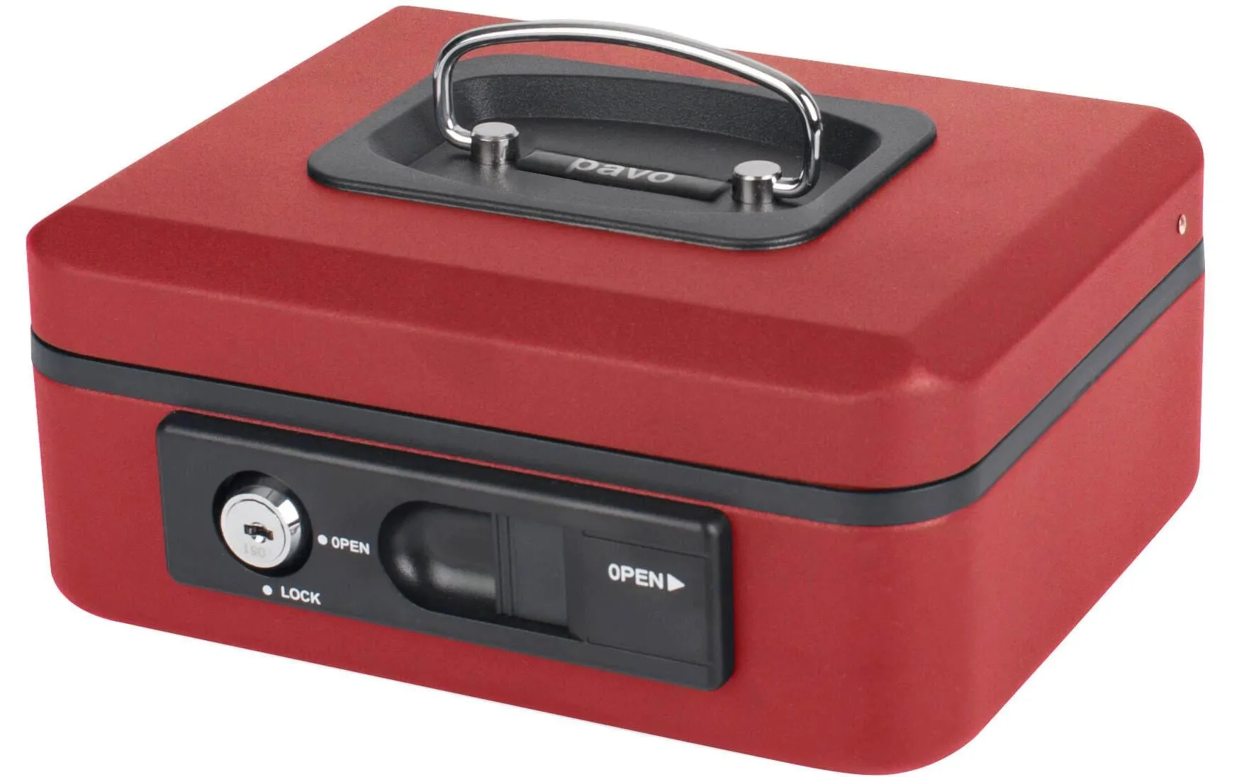 Pavo Geldkassette Deluxe 8", Rot