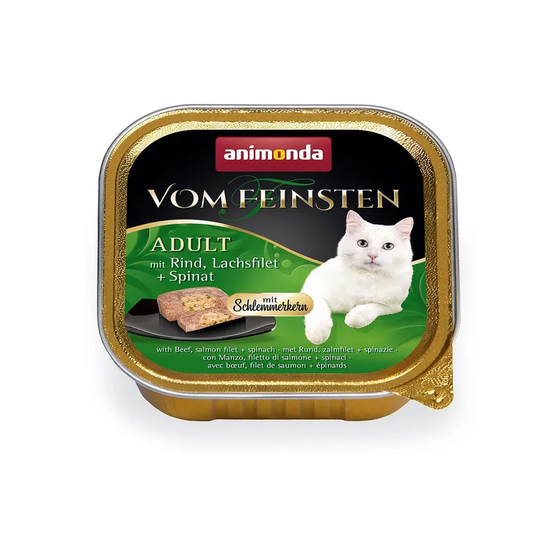 animonda Nassfutter vom Feinsten, Schlemmerkern Rind/Lachs 100g