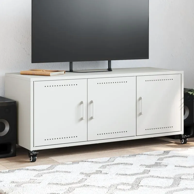 TV-Schrank bianco 100,5x39x43,5 cm Stahl