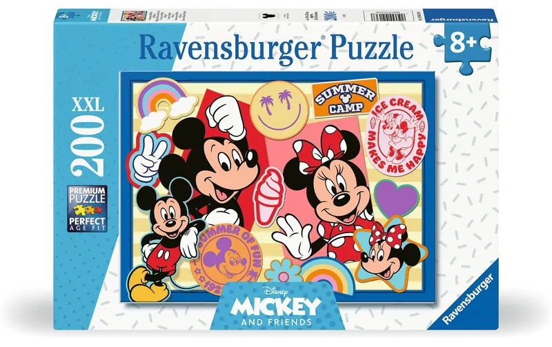 Ravensburger Puzzle Unterwegs avec Mickey et Minnie 200 Teile