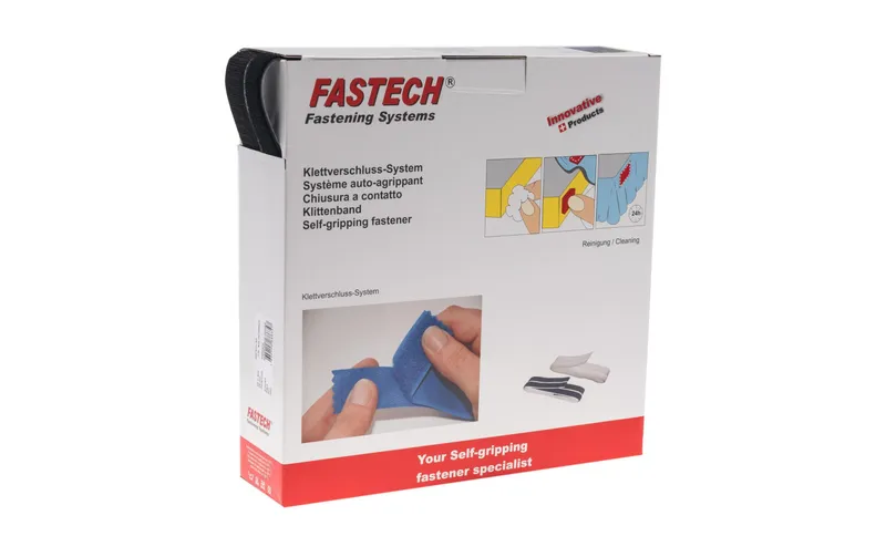 FASTECH Klettband-Box 25 mm x 25 m selbstklebend, noir