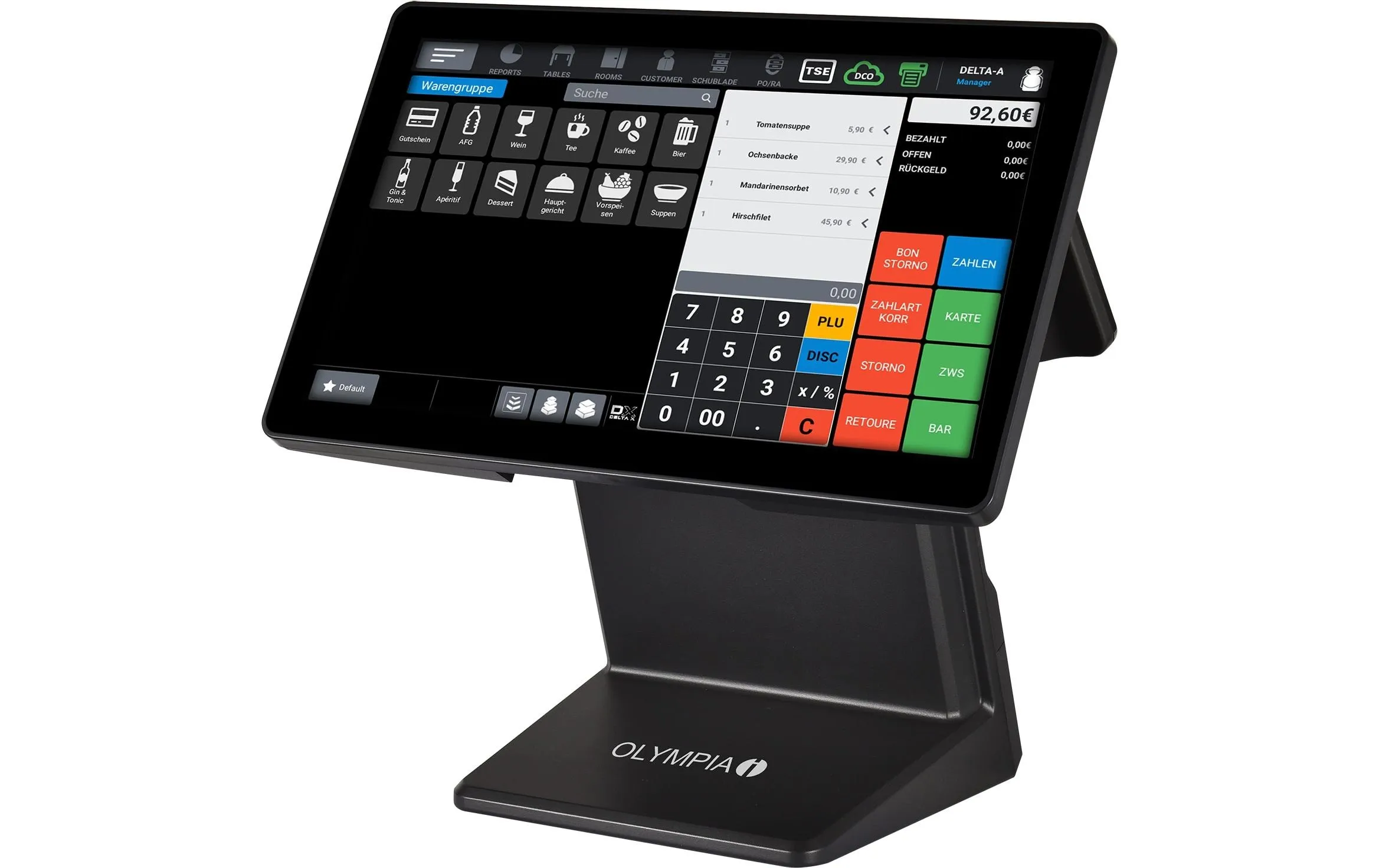 Olympia Registrierkasse T400 Schwarz