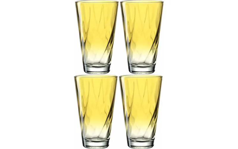 LEONARDO Trinkglas Twist 300 ml, 4 pièces, Gelb