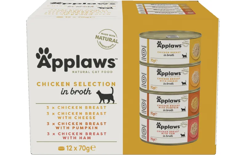 Applaws Nassfutter Chicken Selection in Broth 12 x 70 g