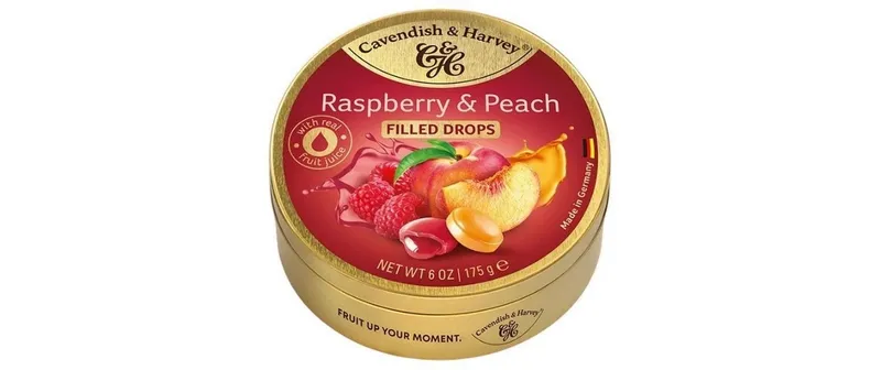 Cavendish & Harvey Rasperry & Peach Drops 175 g