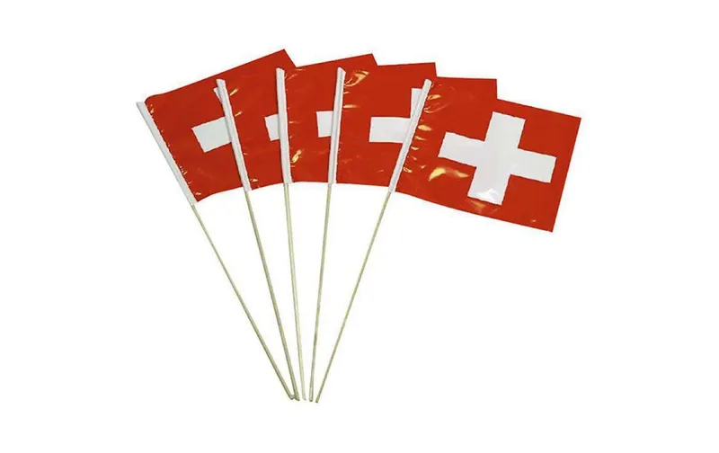 Haushaltsware Partyfähnchen Schweizerkreuz, 5er Pack