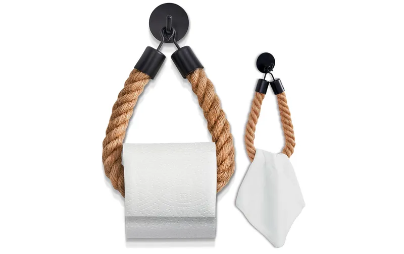 Hennez Toilettenpapierhalter Rope Stick noir/naturele