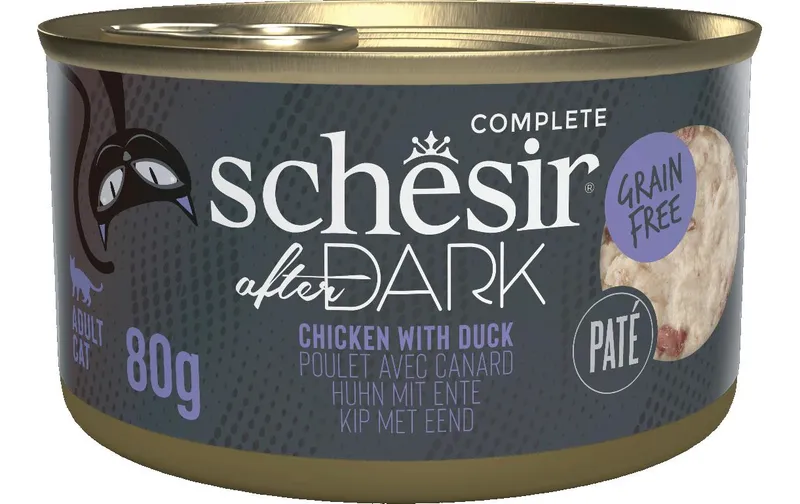 Schesir Nassfutter after Dark Complete Paté Huhn mit Ente, 80 g