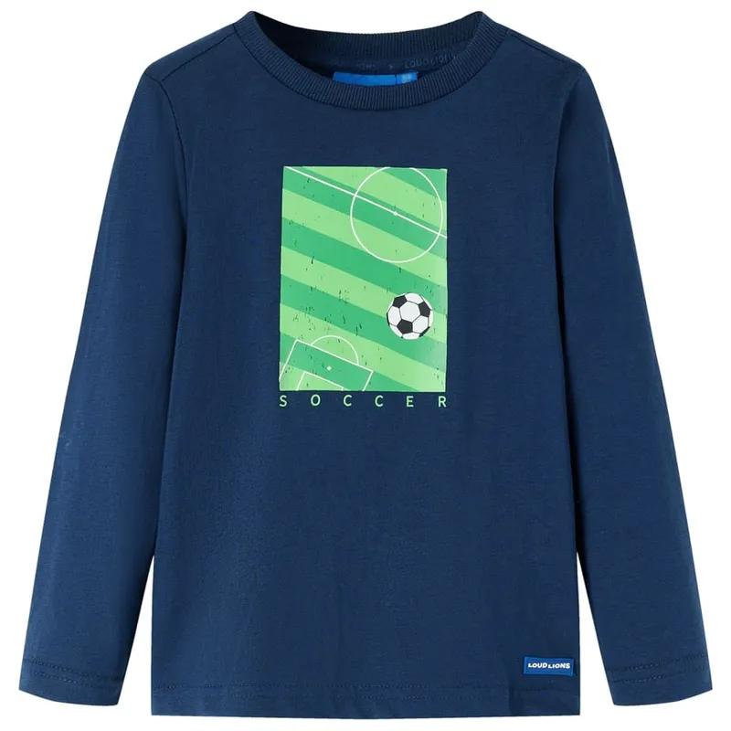 Kinder-Langarmshirt Marineblau 116