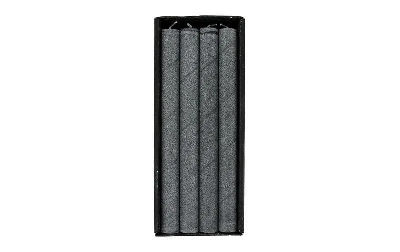 Schulthess Kerzen Stabkerze noir aus Olivenwachs, 4 pièces