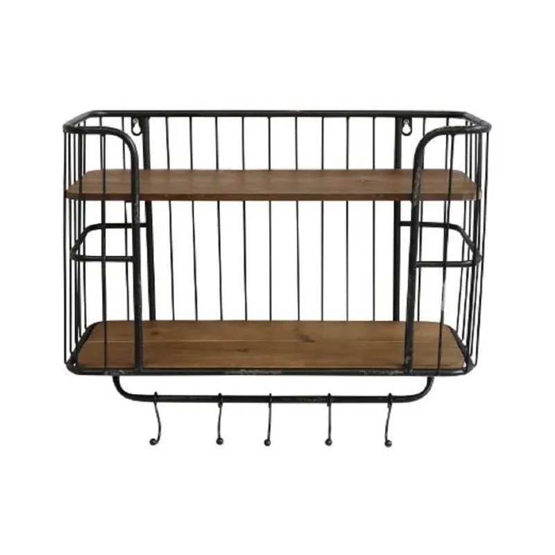 Chic Antique Küchenscaffale legno di pino, nero / marrone