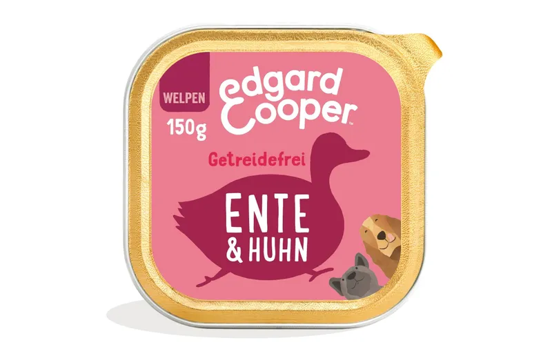 Edgard & Cooper Nassfutter Junior Ente + Huhn, 11 x 150 g