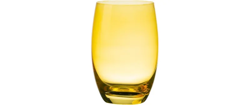 Lunasol Trinkglas Optima Color Tumbler 460 ml Barrel Gelb