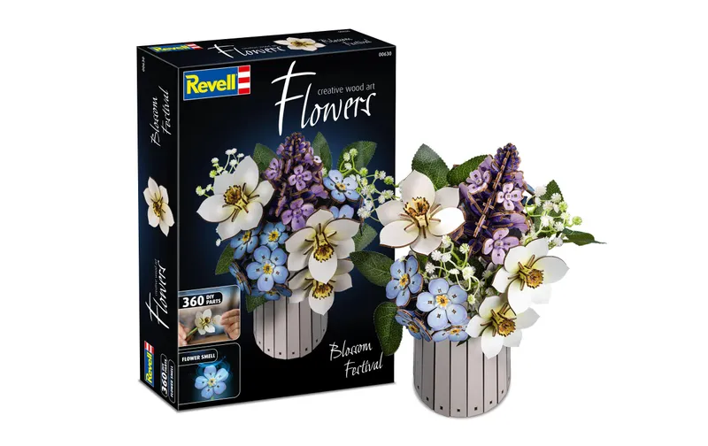 Revell Blossom Festival Holzblumenstrauss with Vase and Duft