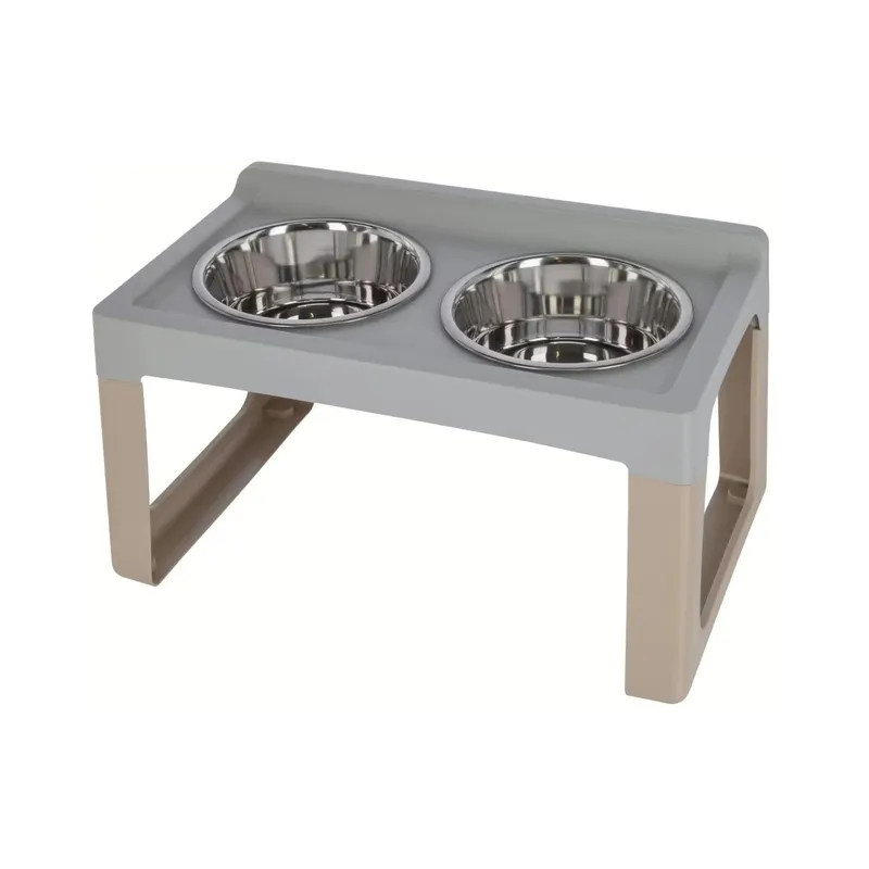 Kerbl Futternapfständer Erhöhter MDF Edelstahl 2 x 2000 ml