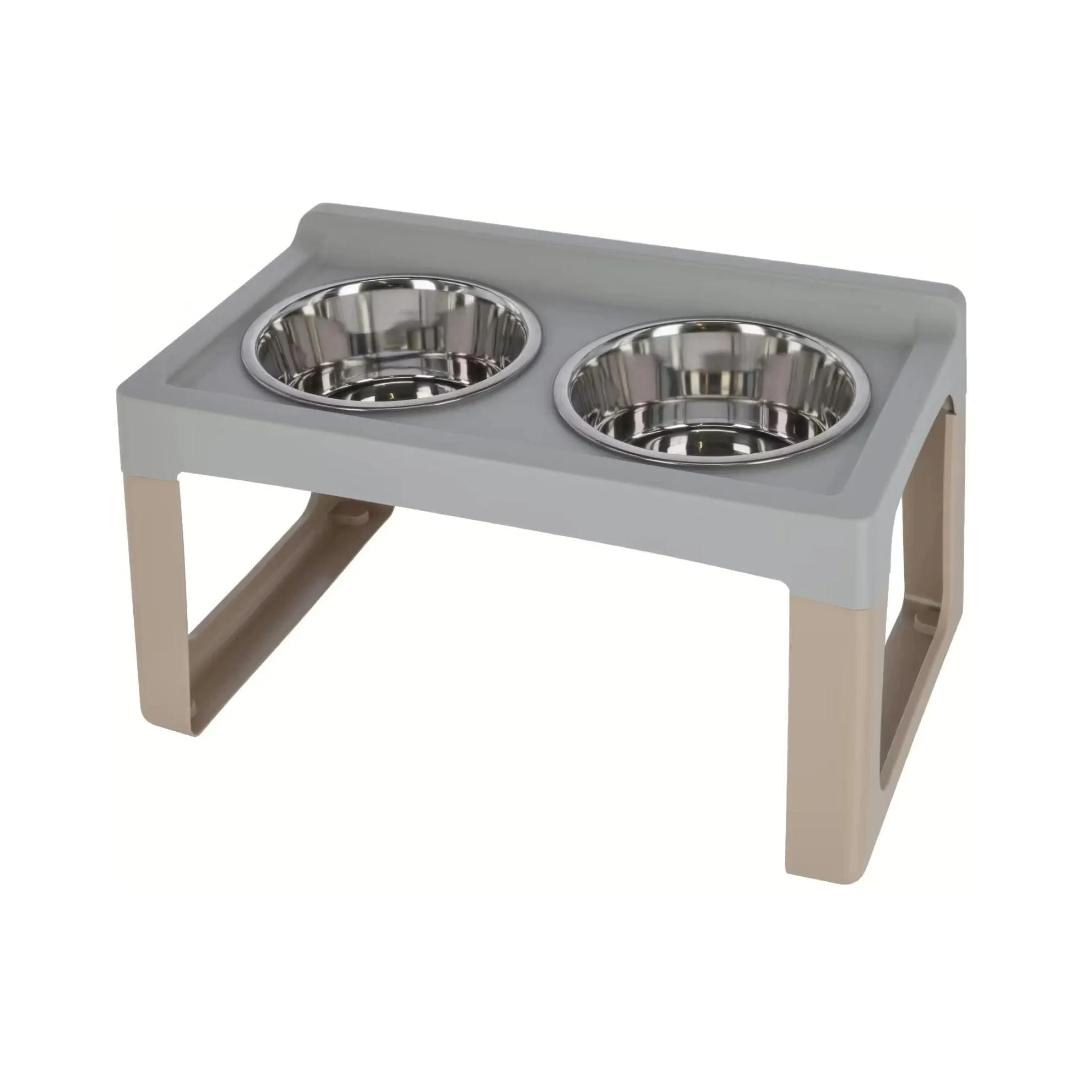 Kerbl Futternapfständer Erhöhter MDF Edelstahl 2 x 2000 ml