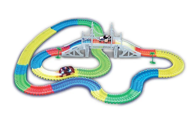 Amewi Magic Traxx Bahn Mega Set con Brücke