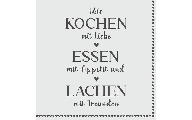 Paper + Design Papierservietten Cook & Eat 33 cm x 33 cm, 20 pieces