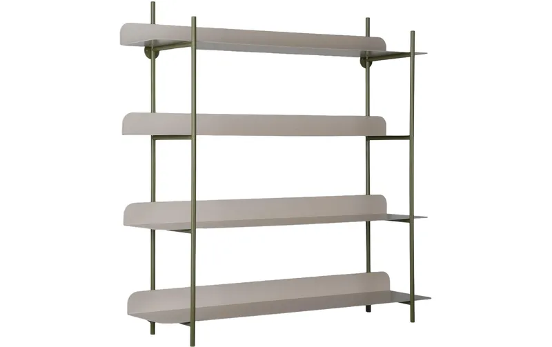 present time Wandregal Reina Cuatro, Luxury green / Warm grey