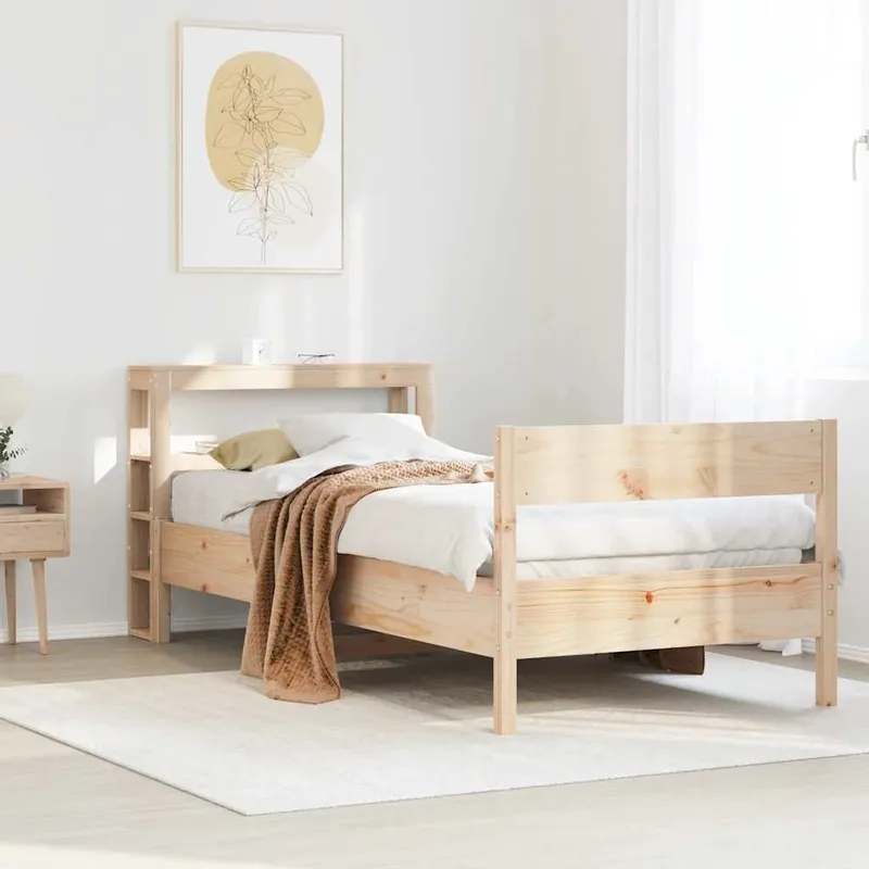 letto in legno massiccio senza materasso 75x190 cm legno di pino