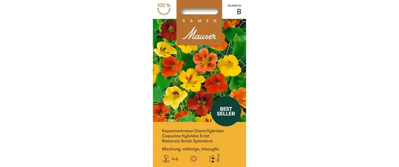 Samen Mauser Essbare Blüten Kapuzinerkresse GlanzHybriden