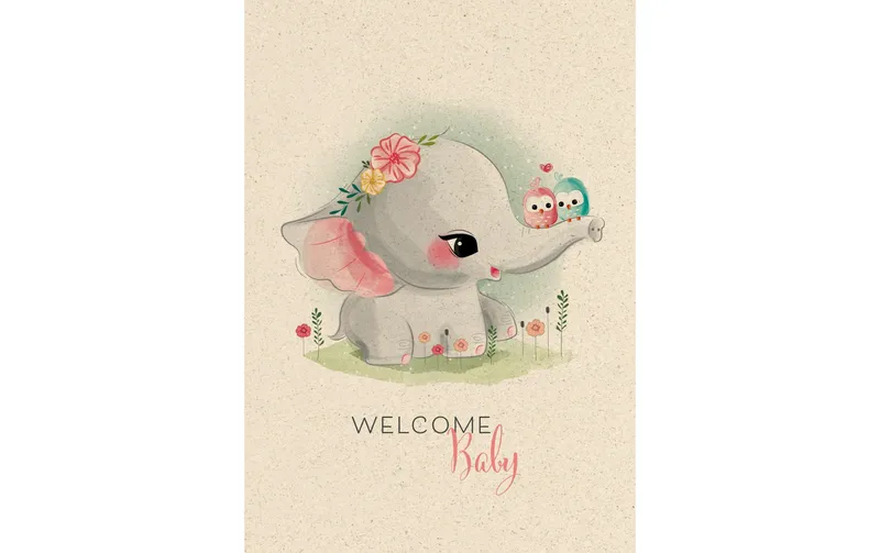 naturel Verlag Glückwunschkarte Welcome Baby A4