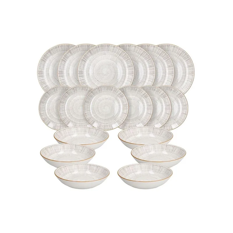 Tognana Speise-Service Virtuo 18-teilig, white/Beige