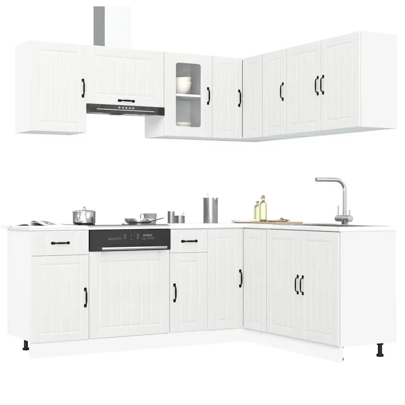 11-tlg. Küchenschrank-Set Kalmar Weiß Holzwerkstoff