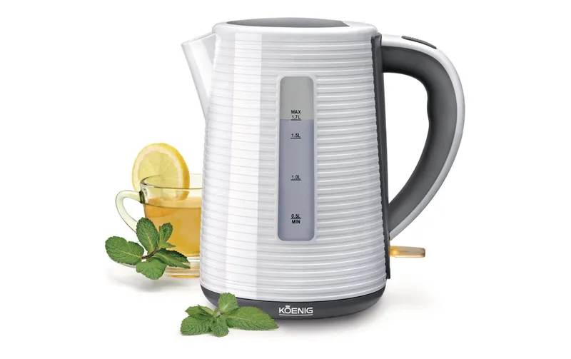 Koenig Wasserkocher Stripes 1.7 l, antracite/bianco