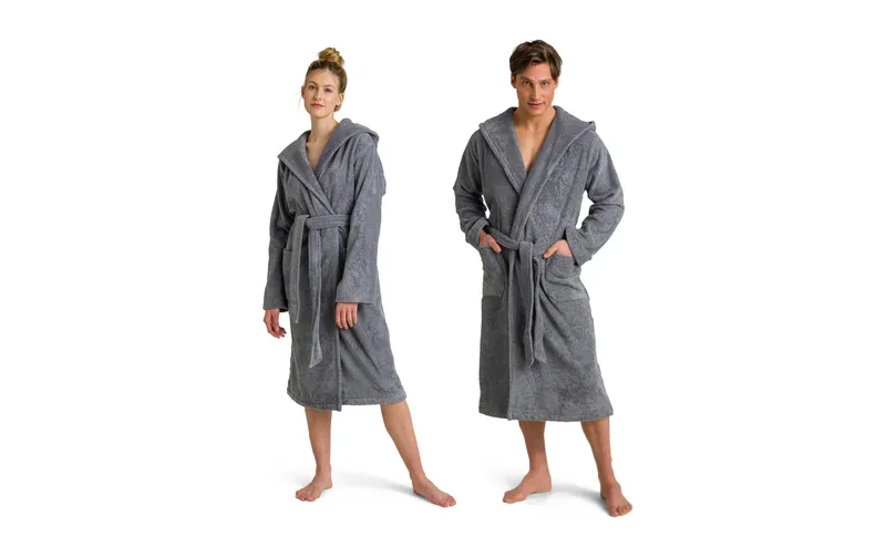 Möve Bademantel Superwuschel M, Stone Gray