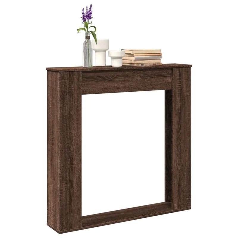 Cadre de cheminée chêne marron 100x20x100 cm bois d'ingénierie