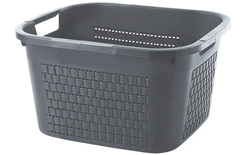 rossoho Wäschekorb Country 22 l, Dunkelgrau