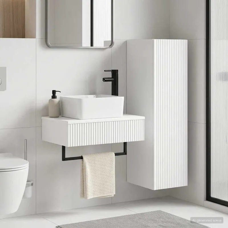 Badezimmermöbel-Set 2 stk. Weiß 33 x 34,5 x 100 cm