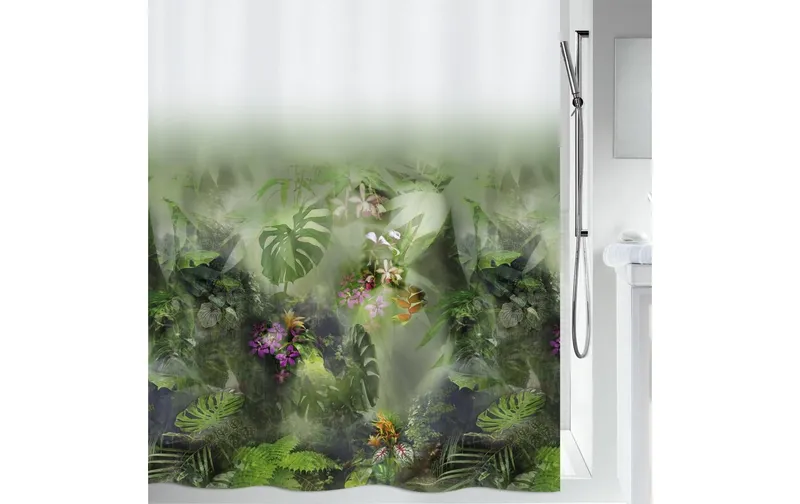 spirella Duschvorhang Jungle 180 x 200 cm verde/Violett