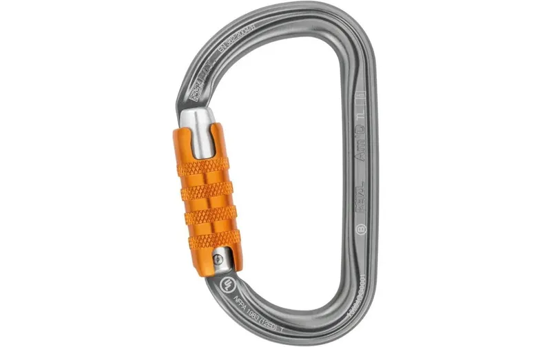 Petzl Am'D Triact-Lock Asymmetrisch, Aluminium, gris