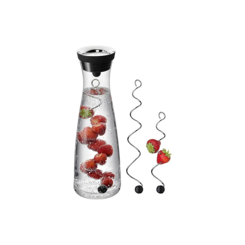 WMF Karaffe with 2 Fruchtspiessen 1 l, transparent