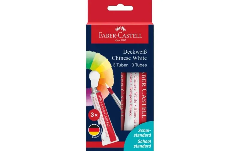 Faber-Castell Plakatfarbe Deckweiss 7.5 ml, bianco