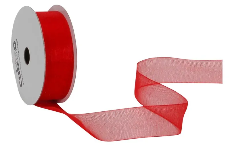 Spyk Organzaband Organsa 15 mm x 8 m, rouge