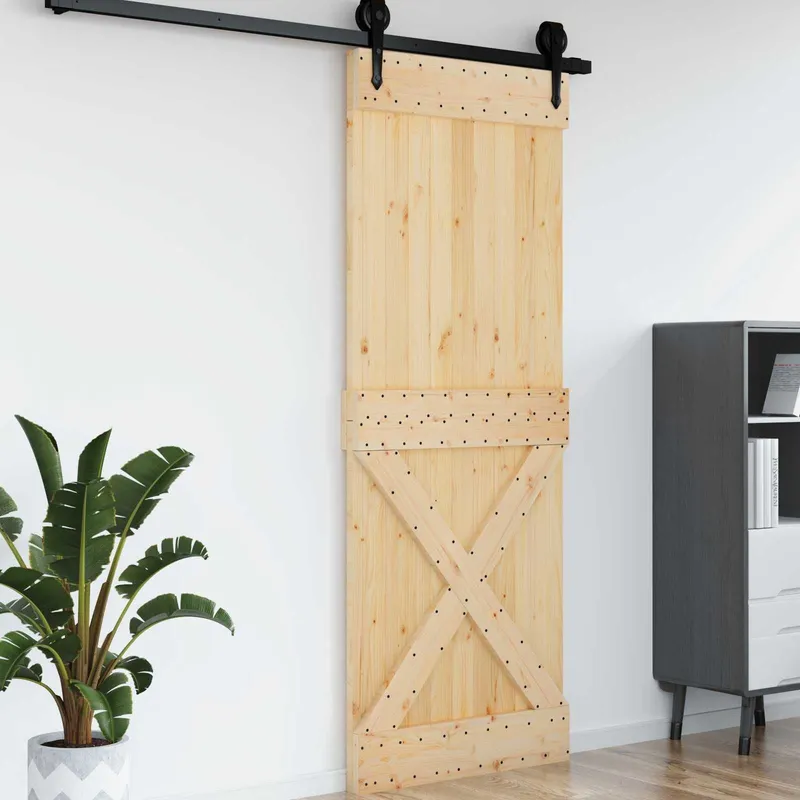 Porte NARVIK 85 x 210 cm Bois de pin massif (non traité)
