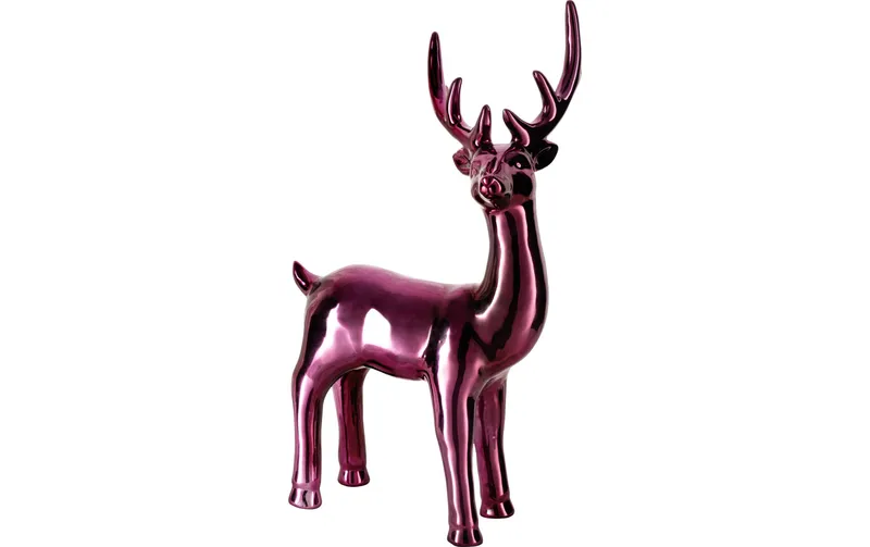 EGLO Weihnachtsfigur Hirsch Catacol Weihnachtsdeko, Dunkelpink