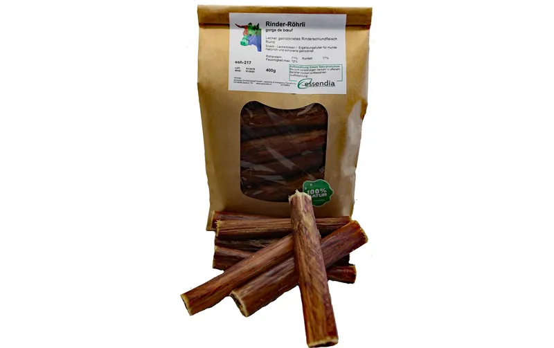 essendia Kausnack Rinderröhrli rund glatt, 400 g