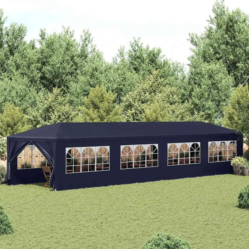 Chapiteau de jardin 3x12 m bleu