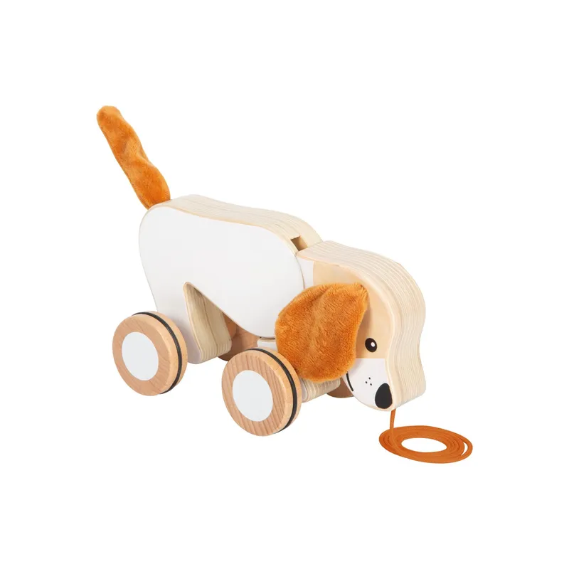 small foot Nachziehspielzeug Nachziehtier Hund mit Knisterohren