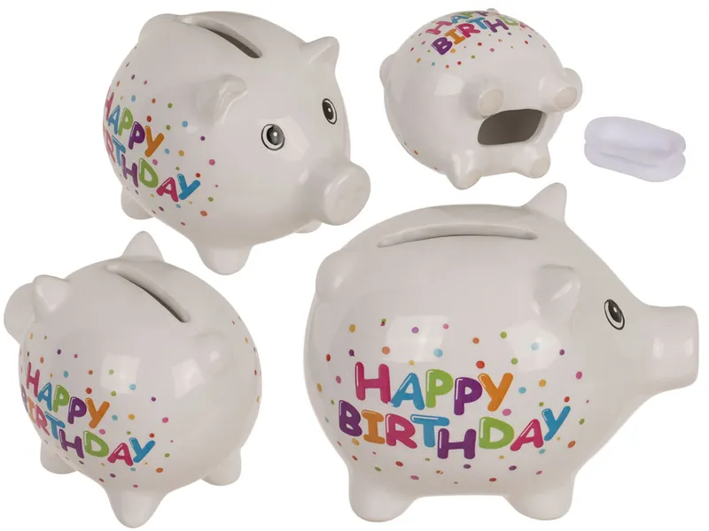 Sparschwein Happy Birthday