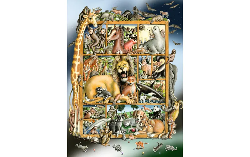 Ravensburger Puzzle Tiere im Regal 100 XXL Teile
